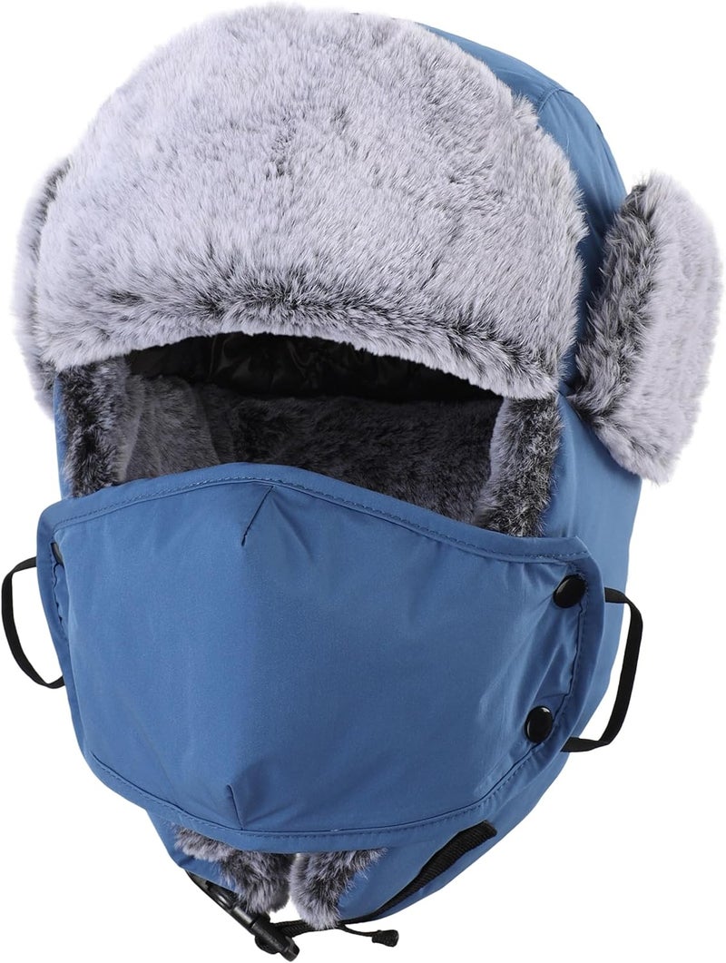 Connectyle Trapper Hat for Men Women Faux Fur Trooper Trapper Winter Hat with Ear Flaps Waterproof Ushanka Hunting Hats - Image 1